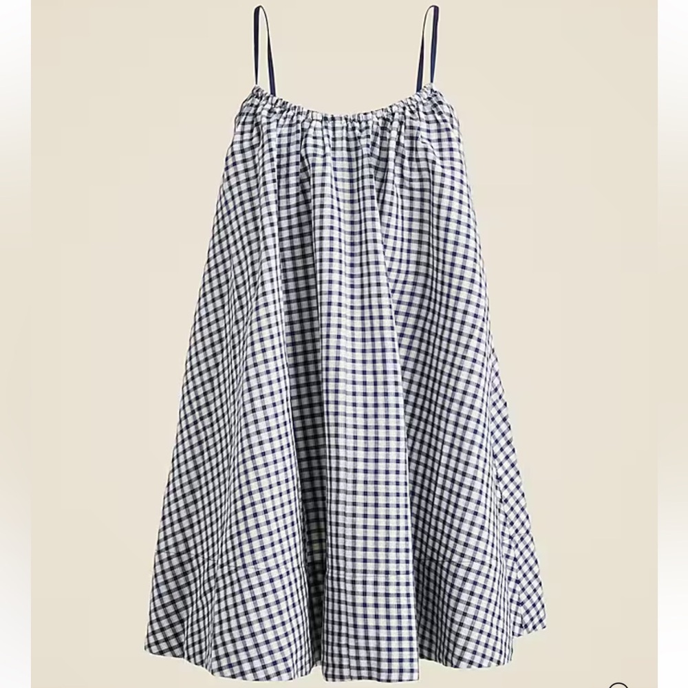 J Crew Swingy tie back beach dress in linen cotton blend